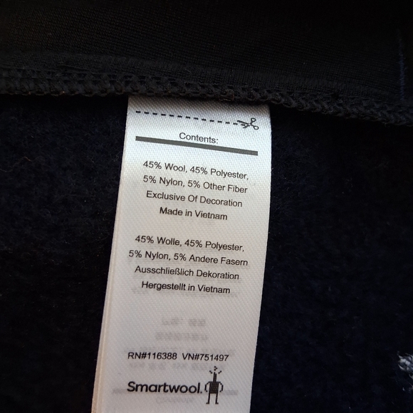 Smartwool Women's Hudson Trail Full Zip Fleece In Navy Blue Size Large - Picture 11 of 12